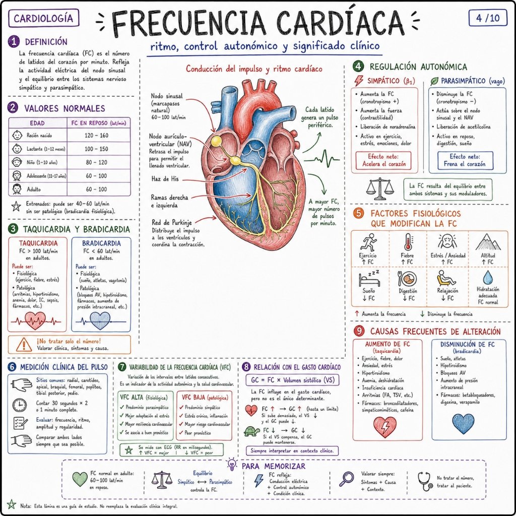 Frecuencia Cardíaca: Ritmo, control autonómico y significado clínico (4/10)