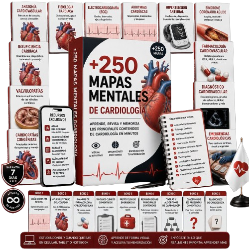 Kit +250 Mapas Mentales de Cardiología